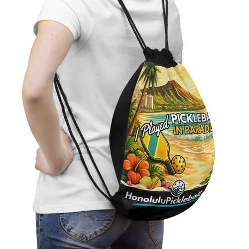 Diamond Head Pickleball Drawstring Bag